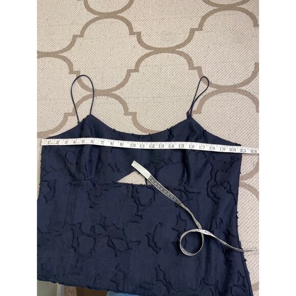 Banana Republic floral jacquard cutout midi dress in navy blue,size 18,MSRP $160 - Picture 10 of 16